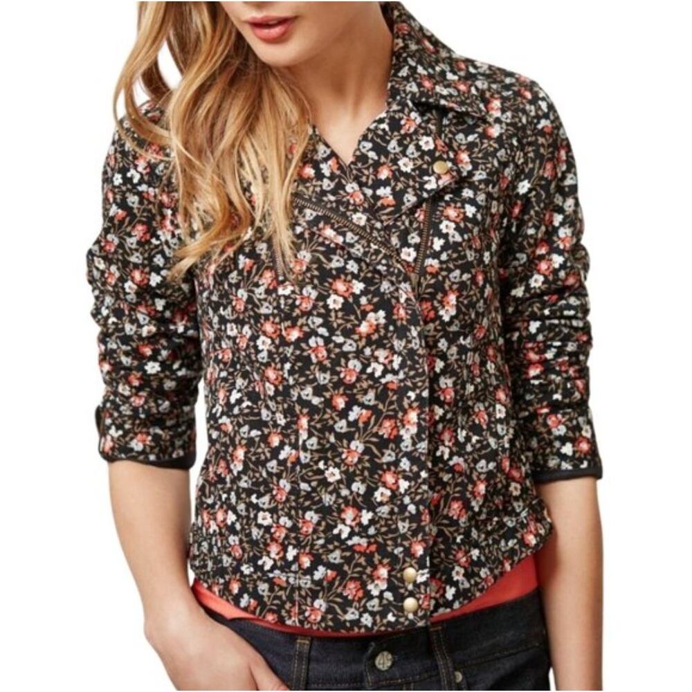 Hei Hei Anthropologie Floral Moto Jacket